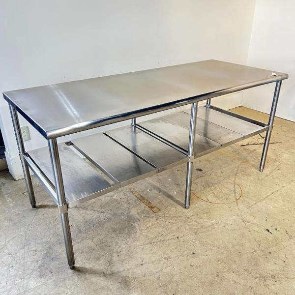 一部地域別途送料有【中古】 業務用 ステンレス 作業台 幅1800×奥行750×高850mm (No.a449) 厨房機器