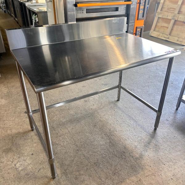 一部地域別途送料有【中古】 業務用 ステンレス 三方枠作業台 BG付 幅1160×奥行750×高850mm (No.A462) 厨房機器