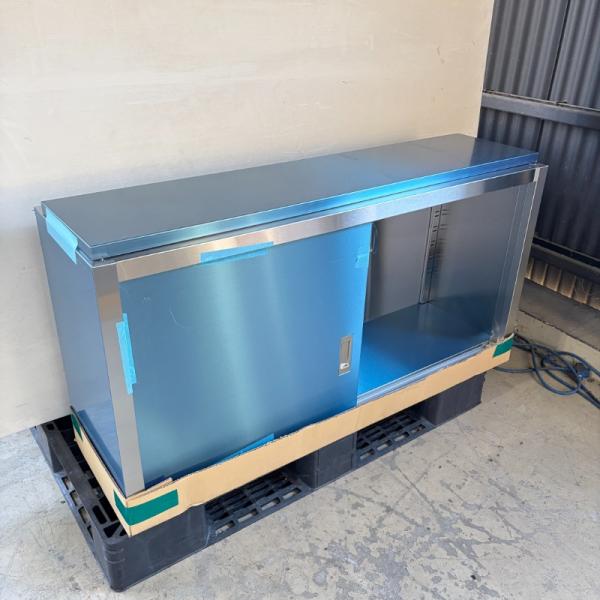 一部地域別途送料有【中古】 業務用 ステンレス 吊戸棚 幅1200×奥行350×高600mm (No.a616) 厨房機器