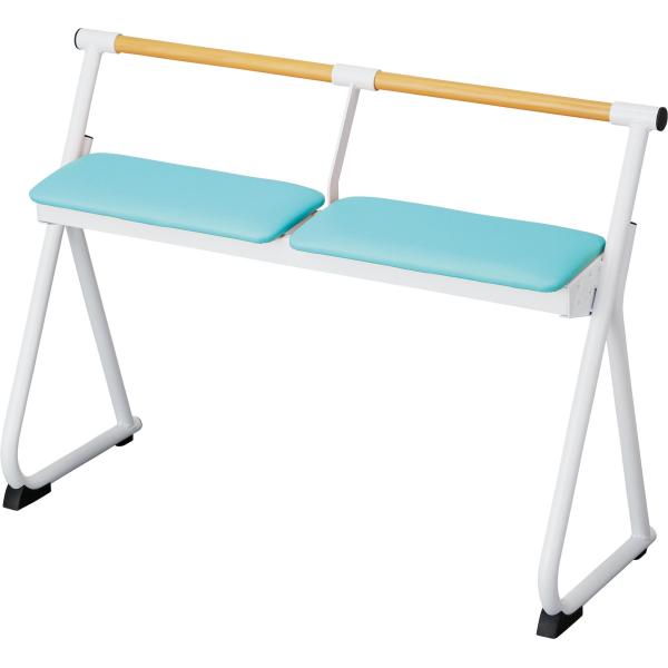 サイズ: 幅 1115 ×奥行 435 ×高さ 815 mm材質: フレーム：スチール、座面：ビニールレザー、背：ステンレス＋PVCカラー: ブルー梱包数: 1 台重量: 約16 kg