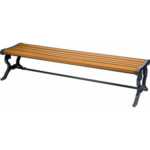 サイズ: 幅 1800 ×奥行 554 ×高さ 400 mm材質: 座部：リサイクルウッド、フレーム：アルミ鋳物 色 フレーム：DGR梱包数: 1 台重量: 約43 kg