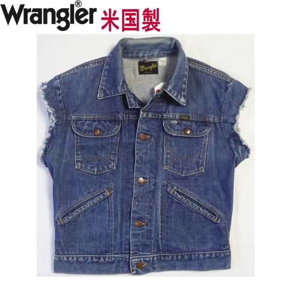 ラングラー　USA製　デニムジャケット　38 Wrangler ラングラー 米国製 USA製 ジージャン Gベスト サイズ38