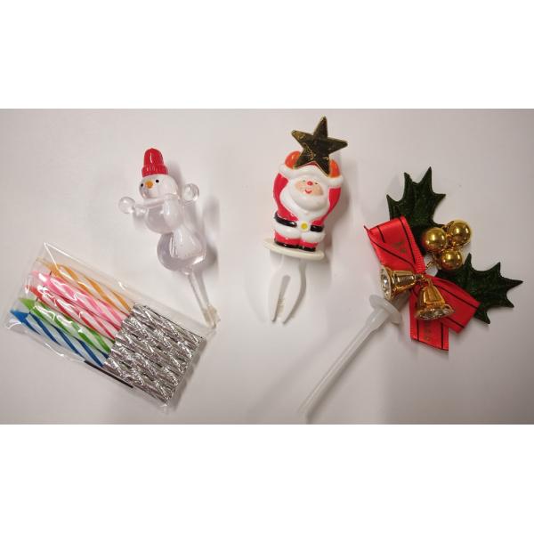 クリスマス簡単別添デコレーションセット NET-024 クリスマスケーキ サンタクロース トナカイ
