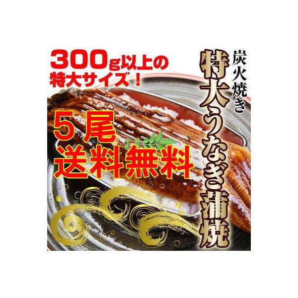 特大うなぎ蒲焼き1尾300g前後の商品が5尾です。まとめ買い用にお買い得にいたしました。※北海道、沖縄県のお届けは別途送料５００円が必要となりますので予めご了承ください。