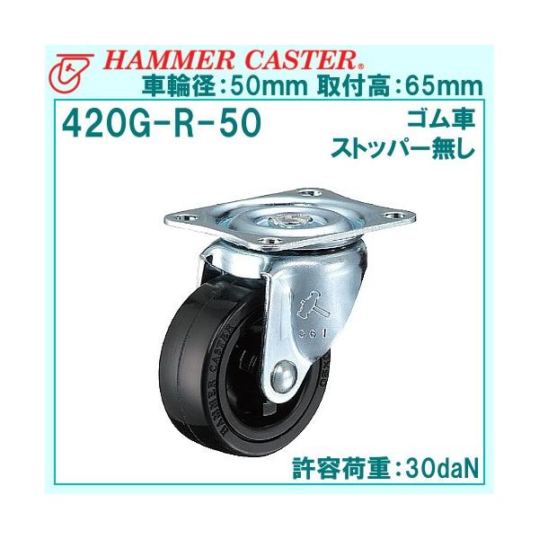 HAMMER CASTER - 15ハンマーキャスター　8個セット　50mm ストッパー付 155-L50 | キャスターのトップブランド、ハンマーキャスター