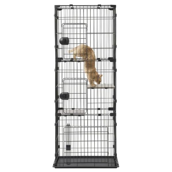 ブランド名アイリスオーヤマ品番CCC-112CCC-168商品名コンパクトキャットケージ2段 3段入口サイズ(約)上段・中段:252×368mm、下段:465×383mm内寸サイズ(約)616×471mm棚板サイズ(約)286×462mm耐...