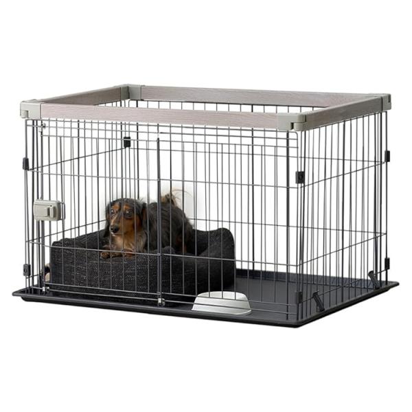 ブランド名アイリスオーヤマ品番SWS-900商品名ウッディシステムサークル商品サイズ（cm）幅約90.6×奥行約61.8×高さ約55重量約7.9kg適合種（目安）小型犬、中型犬入口サイズ（約）360×445mm商品内寸（約）834×534m...