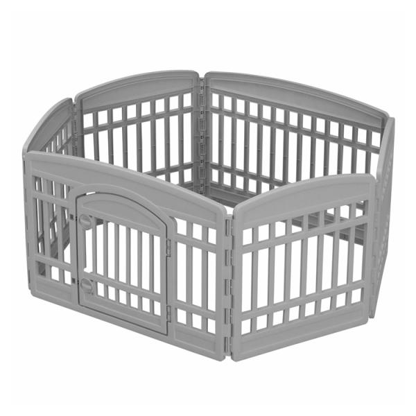 ブランド名アイリスオーヤマ品番CIー606商品名ペットサークル商品サイズ（cm）幅約132×奥行約112×高さ約60正面入り口内寸（cm）幅約39×高さ約47重量約5.7kg主要材質パネル：ポリプロピレン、キャップ（ゴム脚）：ゴム