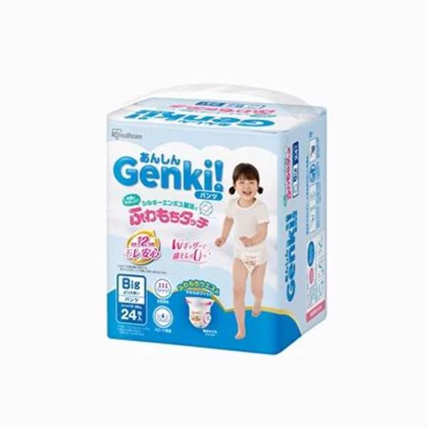 ブランド名アイリスオーヤマ品番GBP-M50 GBP-L42 GBP-BIG36 GBP-BIGD24商品名あんしん Genki!ふわもちタッチ主要素材【表面材】ポリオレフィン/ポリエステル不織布 【吸水材】綿状パルプ、高分子吸水材、ポリオ...