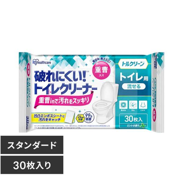 品名トルクリーン トイレクリーナー薄手シート材質パルプシート寸法（cm）幅約15.5×奥行約22枚数30枚成分水、エタノール、グリコール、防腐剤、除菌剤、界面活性剤、香料、炭酸水素ナトリウム使用用途便器・便座・タンク・床・壁などのトイレ内保...