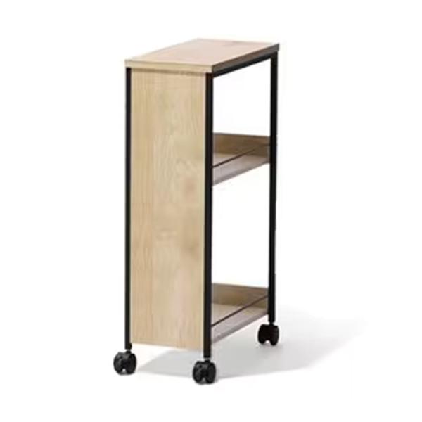 ブランド名アイリスオーヤマ商品名目隠しワゴン品番HMW-200色ナチュラル/ブラック商品サイズ（mm）225×396×680 ※キャスター含む重量（kg）4.2 ※キャスター含む耐荷重（約）全体30kg、天板10kg、棚板1枚あたり10kg...