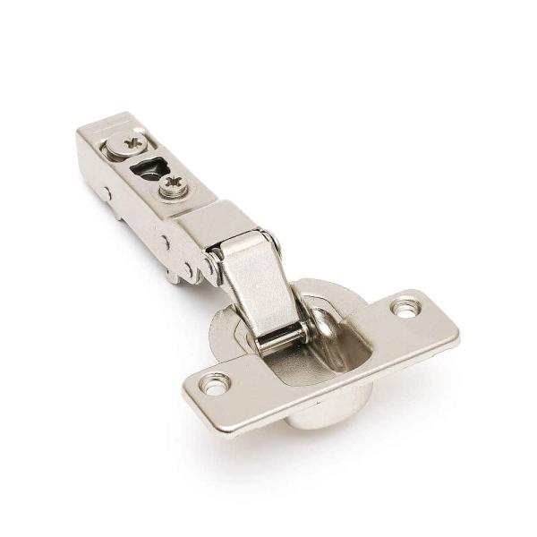 【品番】H151-D26-18T【商品名】ダンパー内蔵スライドヒンジ 厚扉用0【材料】鋼【仕上】ニッケルめっき【仕様】●扉の三次元調整ができます（前後＋3/−0.5 mm、かぶせ量〔左右〕＋2/−4 mm、上下±2 mm〔別売の151シリー...