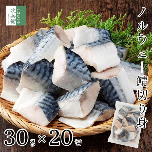無添加 天然 ノルウェー 鯖 さば 切り身 30g×20切 無塩 甘塩 骨取り 骨なし 冷凍 解凍せずにそのまま使える 国内加工 骨抜き【C配送：冷凍】