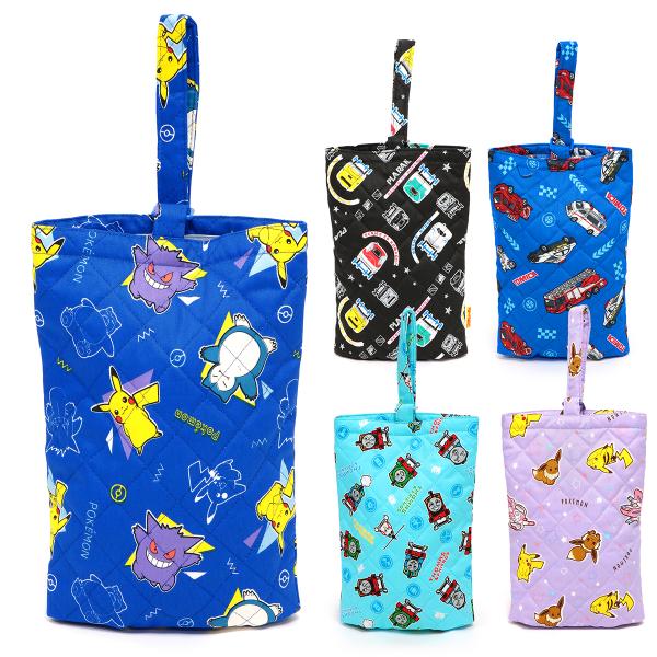 シューズバッグ シューズケース キルト キッズ 子供 園児 小学生 ポケモン きかんしゃトーマス ピカチュウ/キルト シューズバッグ■カラーQPK6-ポケットモンスター QPK7-ポケットモンスター QPL4-プラレール QTM4-トミカ ...