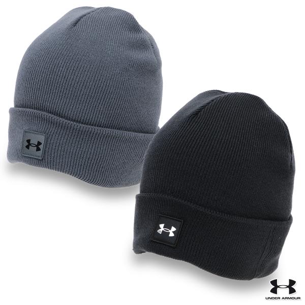 アンダーアーマー ニット帽 ビーニー 厚手 シンプル 折り返し有 メンズ レディース 男女兼用/ハーフタイム ビーニー 1373155