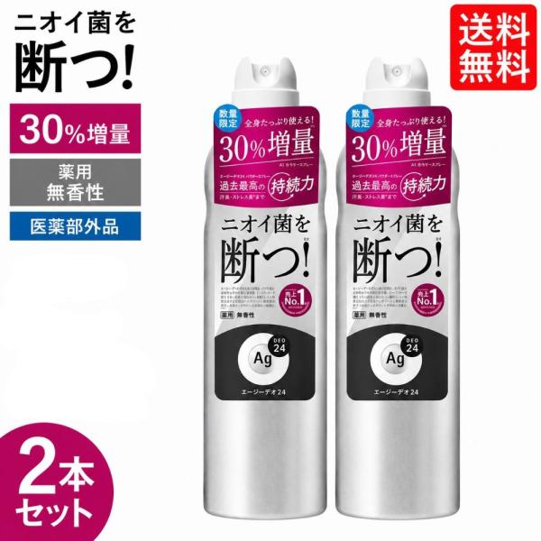 エージーデオ24 Agデオ24 パウダースプレー 無香性 XL 240g ×2本 制汗