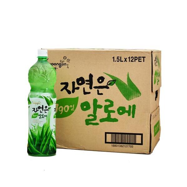 韓国 ウンジン アロエジュース 1.5L 12本 　韓国飲料 aloe