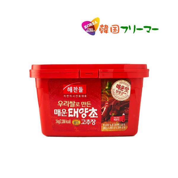 辛いコチュジャン (辛口) へチャンドル 3kg（1個／韓国産）    韓国食品日テレ ZIP/寿司/韓国料理/韓国食材/調味料/韓国ソース/唐辛子/コチュジャン/へチャン…