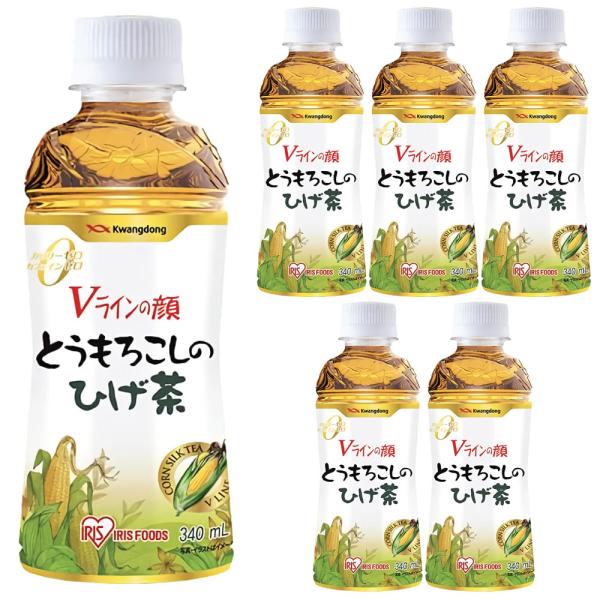 アイリスオーヤマ とうもろこしのひげ茶 340ml PET ×6本入 広東 ガンドン 韓国お茶
