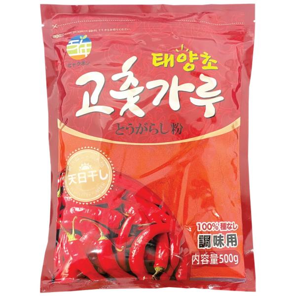 百年 細挽き(調味用) 唐辛子粉 500g / 韓国 調味料 ヒャクネン とうがらし パウダー コチュカル 香辛料