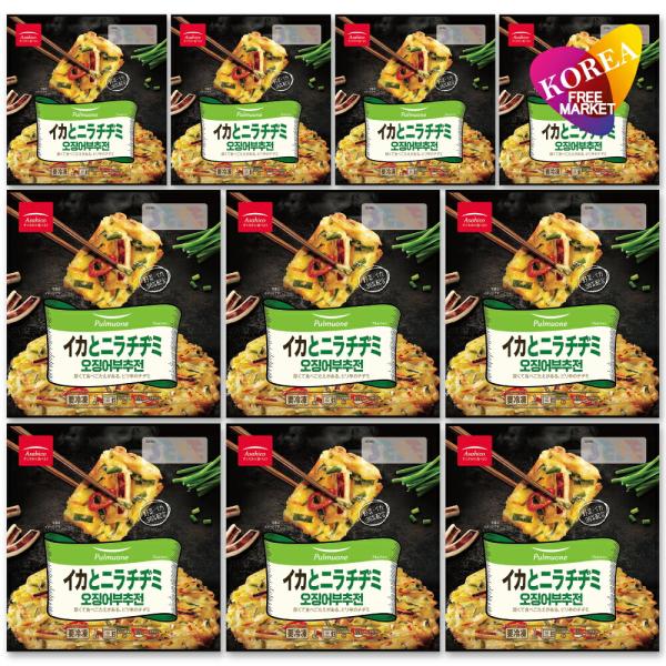 イカとニラ、人参、たまねぎたっぷりの贅沢チヂミ広蔵市場（クァンジャンシジャン）で大人気のチヂミを再現した、韓国定番人気メニューのチヂミを輸入。具だくさんで、食べ応えのあるチヂミに、青唐辛子のピリ辛さを加えて美味しさを引き立てます。一枚一枚丁...