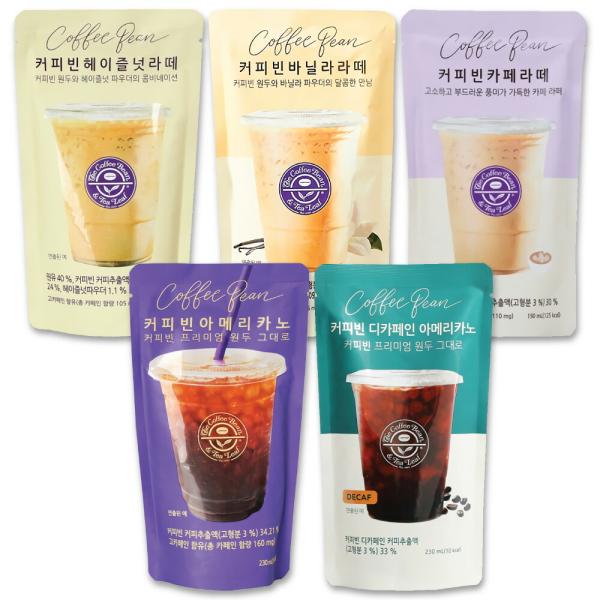 5種から選べる Coffeebean パウチ飲み物  / 韓国 パウチドリンク アイスコーヒー  ザ・コーヒービーン ＆ ティーリーフ