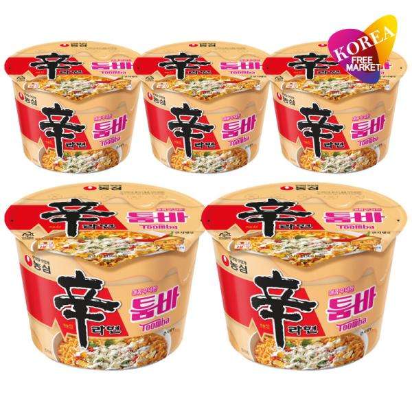 農心 辛ラーメン トゥーンバ カップ麺 113g 5個セット / クリームパスタ風焼きそば 韓国ラーメン