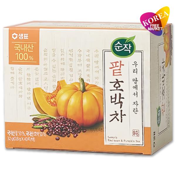 センピョ かぼちゃ小豆茶 40包入 / Sempio 純作 韓国お茶 ホバッパッチャ かぼちゃあずき茶 ティーバック ノンカフェイン セムピョ 水だし 煮だし