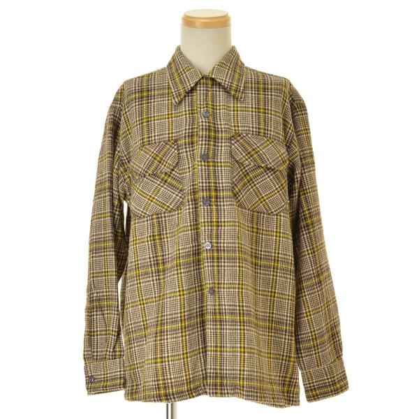 JC PENNEY / ジェーシーペニー 70s ウール混チェック柄 長袖