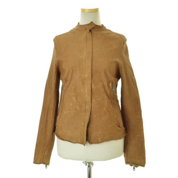 SISII 牛革(カウレザー) ジャケット　Lサイズ sisii / シシ カウレザーシングル ライダースジャケット