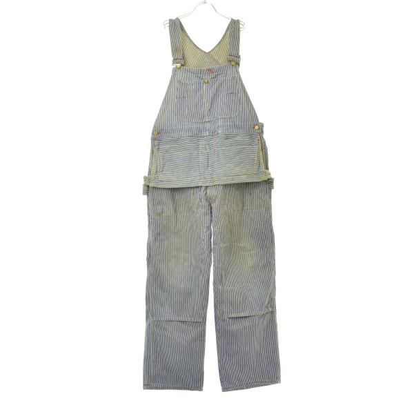 【UNIONMADE】50s エプロン付 ダブルニーヒッコリーオーバーオール UNION MADE / ユニオンメイド 50s エプロン付 ダブルニーヒッコリー