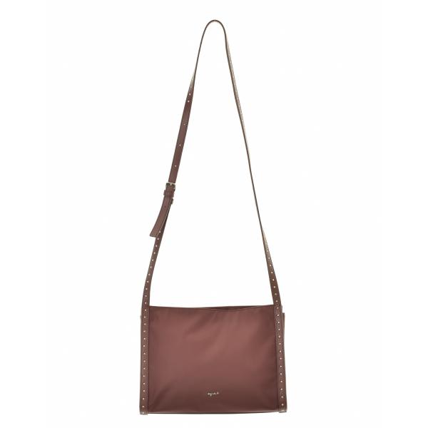美品❤️アニエスベー ボヤージュ ショルダーバッグ レザー スタッズ 