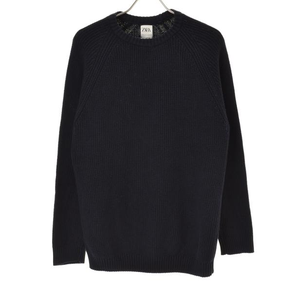 ZARA（ザラ） 3597/300/401 畔編みコットンセーター 長袖ニット