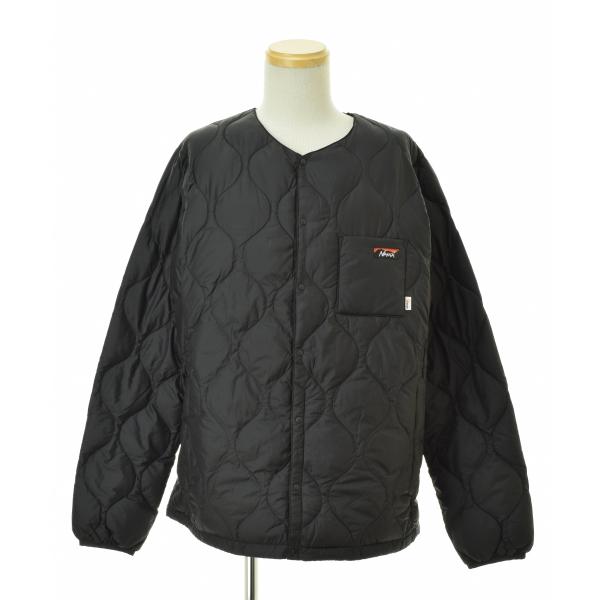 ⭐美品　NANGA/ナンガ オレンジ別注 キルト ダウンカーディガン　黒　保温 別注モデル キルトダウンカーディガン – アウトドアショップOrange