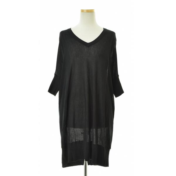 Loungedress GALLARDAGALANTE / ラウンジドレス ドルマンVネックニット 五分袖ワンピース
