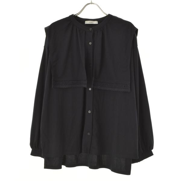 IEDIT レースケープ付き 長袖ブラウス