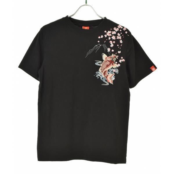 JIEPAIYIZU 和柄 半袖Tシャツ