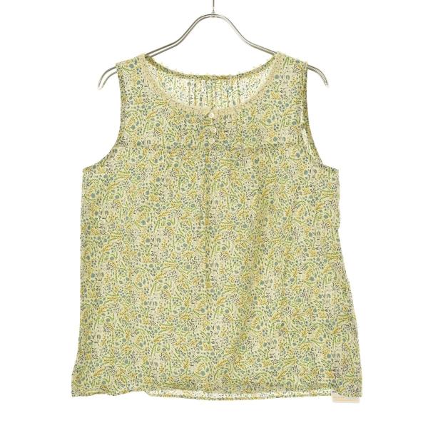 HUMAN WOMAN / ヒューマンウーマン 花柄 ノースリーブブラウス