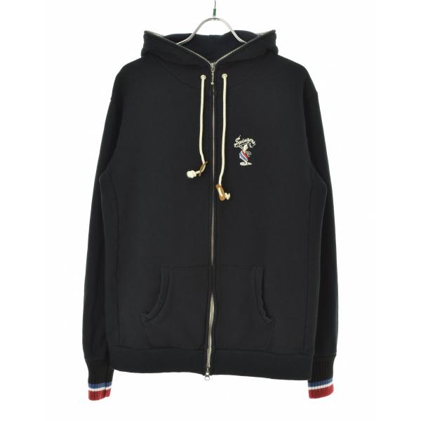 ShapeL / シャペル ワンポイント刺繍 ジップアップスウェットパーカー