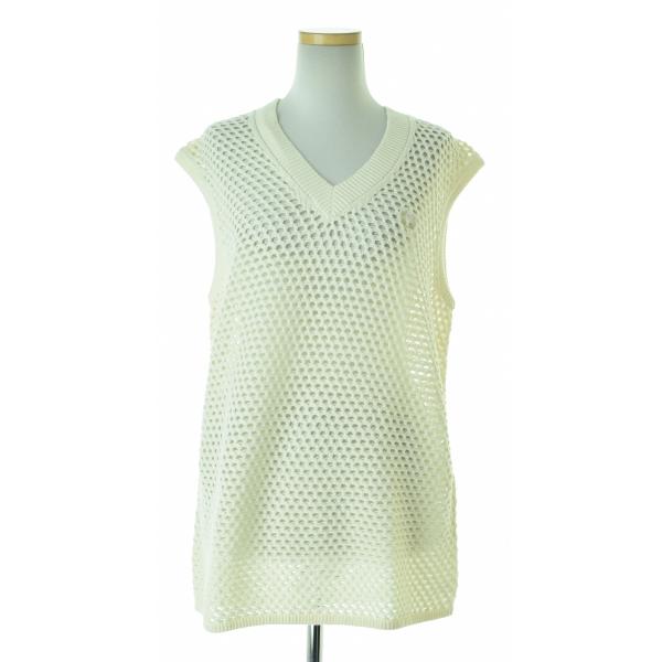 FRED PERRY / フレッドペリー ユニセックス K7851 Lace Knitted V Neck Sleeveless Jumper ニットベスト