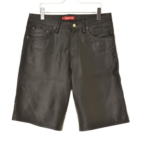 Supreme（シュプリーム） 25SS Baggy Leather Short Black ハーフ