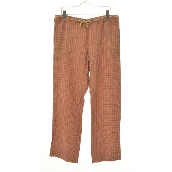 dries van noten リネンストレートパンツ　archive DRIES VAN NOTEN / ドリスヴァンノッテン archive チェック