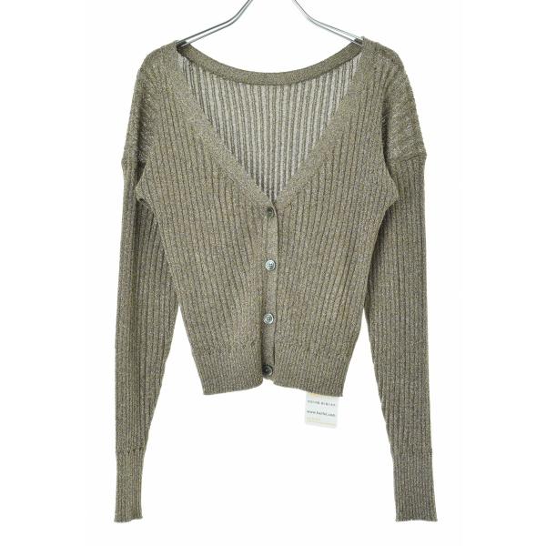 【CITYSHOP】18080042701030 ラメリブニット長袖カーディガン CITYSHOP / シティショップ 18080042701030 ラメリブニット 長袖