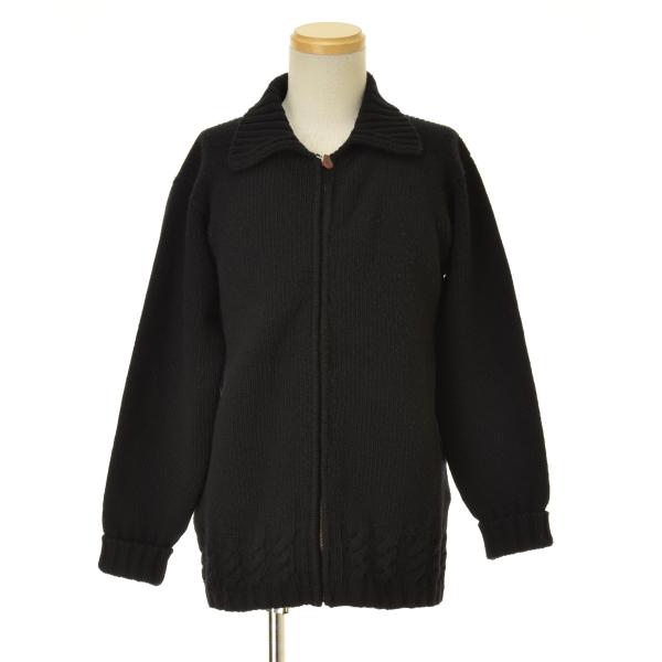 CORGI / コーギー 襟付き ケーブル アラン ミックス ニット ジップ  