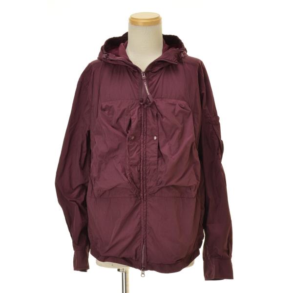 cp company ボルドー 中綿ナイロンジャケット フード付き cp company