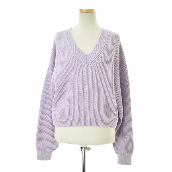 【DEUXIEMECLASSE】23SS 23080500805010 Design Sleeve Cropped プルオーバー Vネック長袖ニットセーター Deuxieme Classe（ドゥーズィエムクラス） 23SS 23080500805010 Design