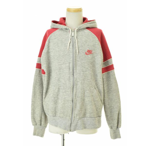 希少 00s NIKE ラグラン ジップパーカー cityboy 古着 短丈 L 00s NIKE 短丈ジップパーカー cityboy usa色褪せブラック 無地