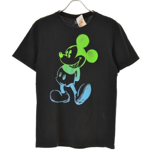 USA製　Disney 逆立ちミッキー tシャツ のぞき見　ブラック　美品 激レア】90'S 逆さまミッキー Disney覗きミッキーTシャツ XL USA製