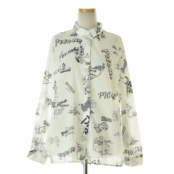 STUDIO PICONE / スタジオピッコーネ P255305 総柄ブラウス 長袖シャツ