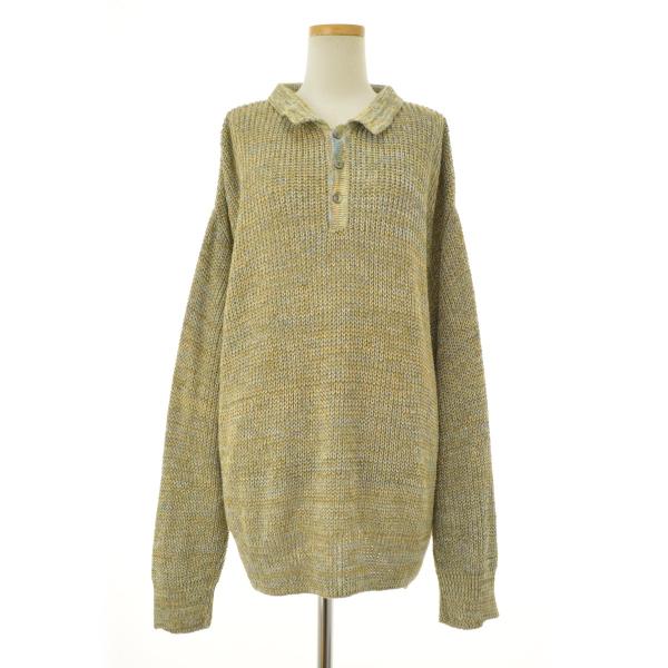 【little$uzie】ls21292K Linen Cotton Mix Color Polo リネンコットン ミックス ポロ長袖ニットセーター little $uzie / リトルスージー ls21292K Linen Cotton Mix Color Polo